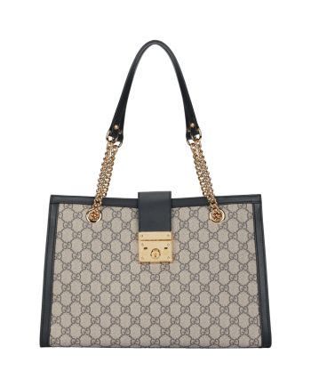 구찌 패드락 미디움 Gg 숄더백 블랙 Gg 슈프림 L35*W14*H23.5cm