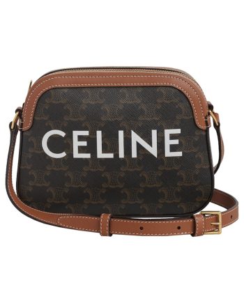 CELINE 가죽 카메라 가방,어깨 크로스백 S 여성 블랙 브라운