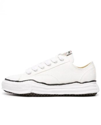 메종 미하라 야스히로 피터슨 OG 솔 캔버스 로우 스니커즈 화이트 A01FW702-WHITE