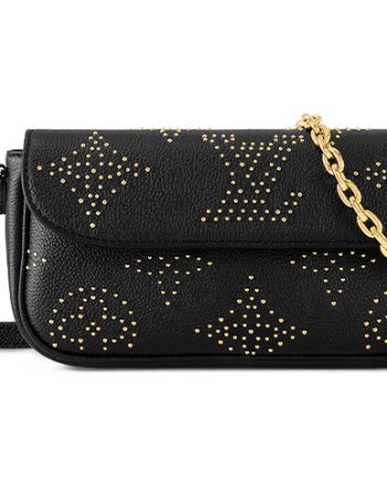 LOUIS VUITTON 곡물 송아지 가죽 크로스백, 숄더 백 여성 블랙 L23.5*W4.3*H12cm