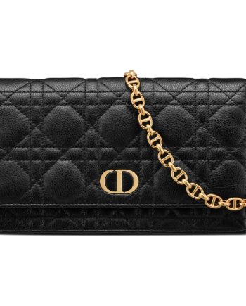 DIOR 카로 소프트 소가죽 패니 팩, 클러치,어깨 크로스백 여성 블랙