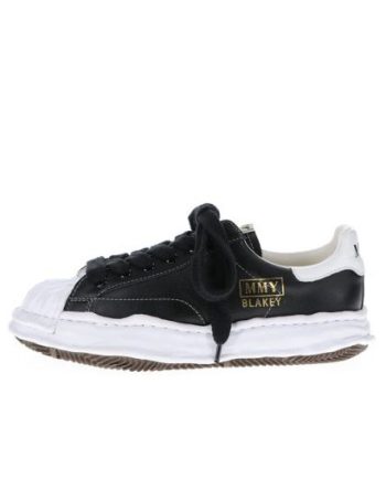 메종 미하라 야스히로 블레이키 OG 솔 레더 로우탑 스니커즈 블랙 A06FW702-BLACK