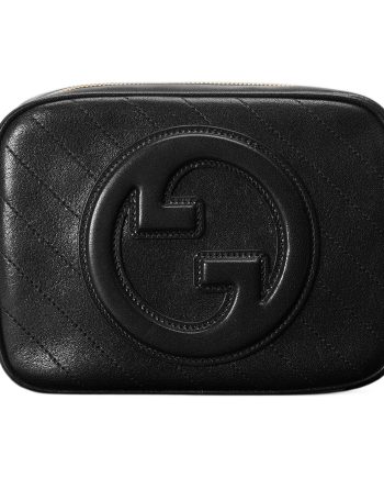 구찌 블론디 스몰 숄더백 블랙 레더 L21.08*W7.87*H15.49cm