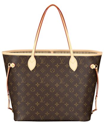 LOUIS VUITTON NEVERFULL 소가죽 콤보 백, 토트 가방, 쇼핑백, 핸드백 M 여성 브라운 L31*W14*H28cm