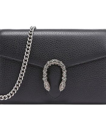 구찌 디오니서스 미니 레더 체인 지갑 블랙 L20*W6*H12.7cm