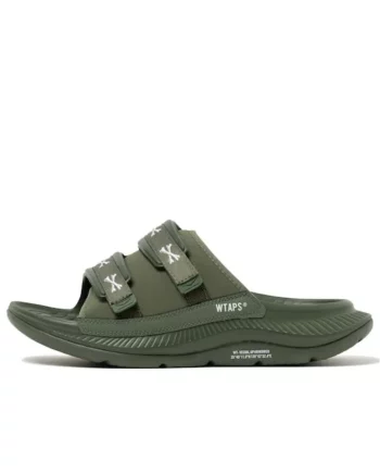 WTAPS × HOKA ONE ONE ORA Luxe 일자 슬리퍼 그린 1155398-FFC