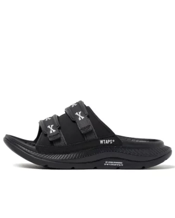 WTAPS × HOKA ONE ONE ORA Luxe 일자 슬리퍼 블랙 화이트 1155398-JLC
