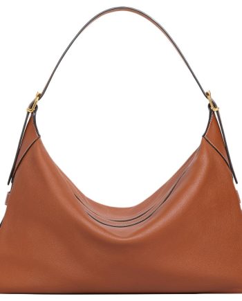 CELINE 소프트 송아지 가죽 숄더백 핸드백 L 여성 브라운