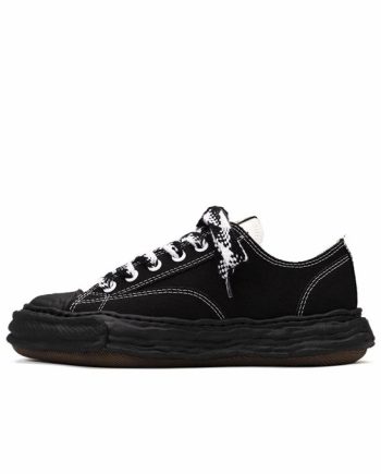 메종 미하라 야스히로 피터슨23 OG 솔 BC 캔버스 로우탑 스니커즈 블랙 A12FW707-BLACK