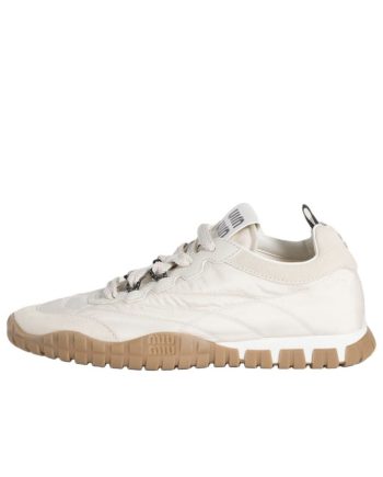 MIU MIU/미우미우 스웨이드 스니커즈  아이보리 5E417E_ZJM_F0304_F_005