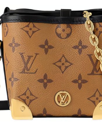LOUIS VUITTON NOE 가죽 베이커리 가방, 버킷 백, 크로스백, 숄더 백 여성 브라운 L11.5*11.5*11.5cm
