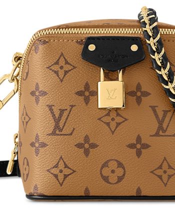 LOUIS VUITTON JUST IN CASE 코팅 캔버스 숄더 백, 크로스 백 여성 브라운 & 블랙 L13*W11.25*H14cm