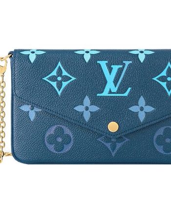 LOUIS VUITTON 포셰트 Félicie 소가죽 3 in 1 크로스백, 숄더 백 여성 다크 블루 L21*W3*H12cm