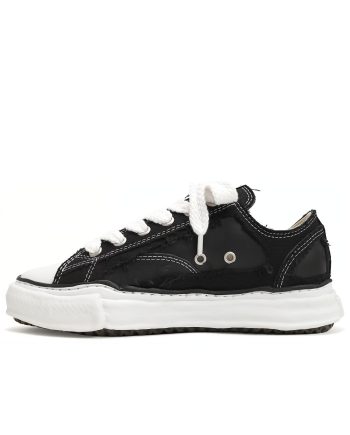 메종 미하라 야스히로 피터슨 OG 솔 브로큰 로우탑 스니커즈 블랙 A08FW717-BLACK